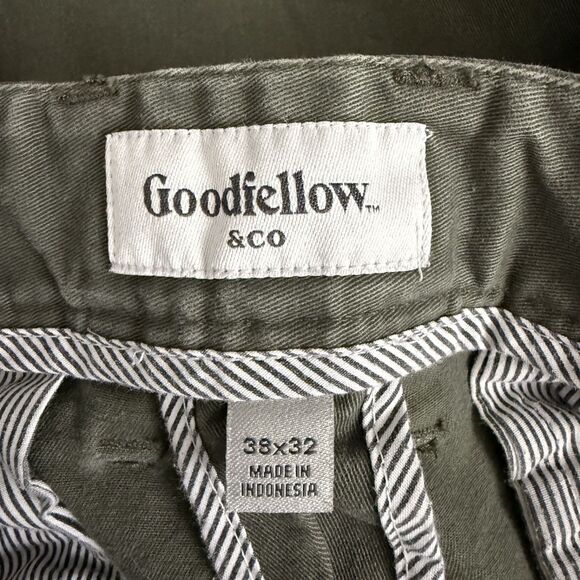 Goodfellow & Co. Men's W38 x L32 Green Slim Straight Hennepin Chino Pants - Picture 4 of 6